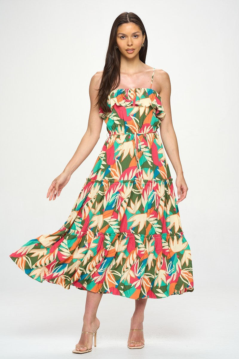 The Palm Print Maxi Dress
